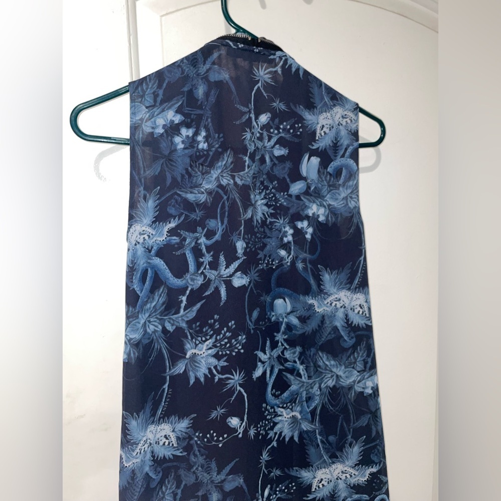 New! All Saints Jayda Evolution Blue Floral Dress 💙 🦋 XS - Picture 14 of 16